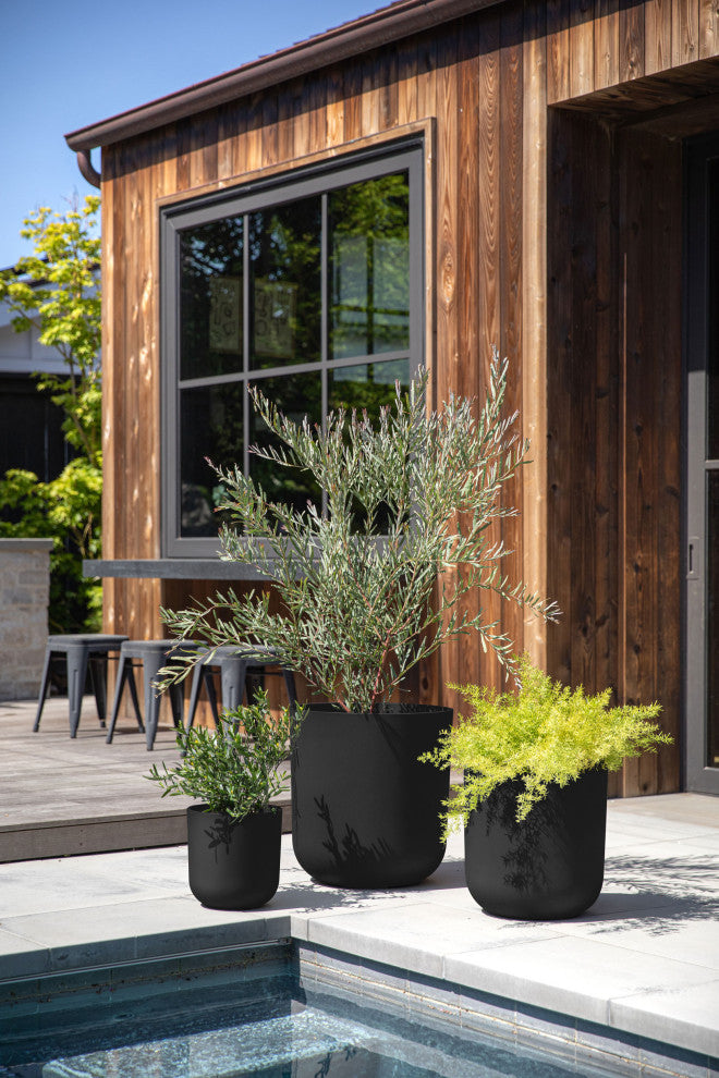 Veradek Mason Series Kona Planter Set of 3 Cluster, Black