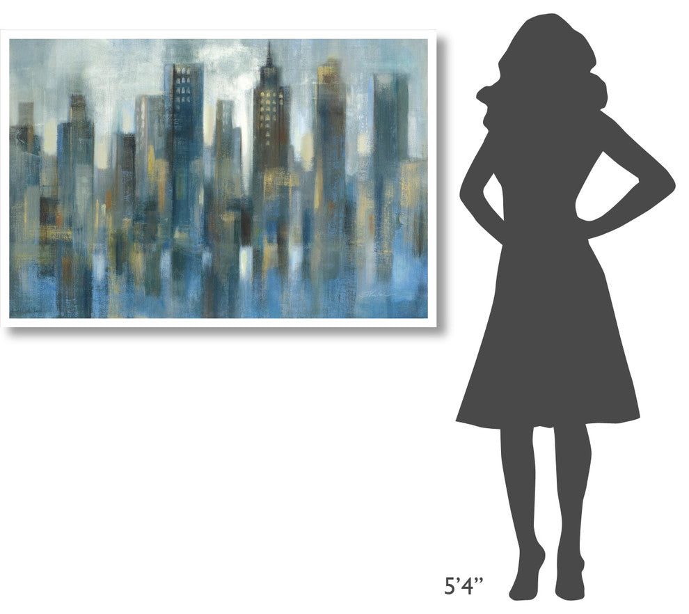 "Rhythmic Reflection Light" Digital Paper Print by Silvia Vassileva, 50"x34"