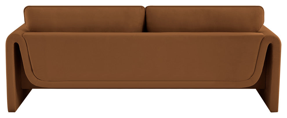 Sloan Saddle Velvet Fabric Sofa