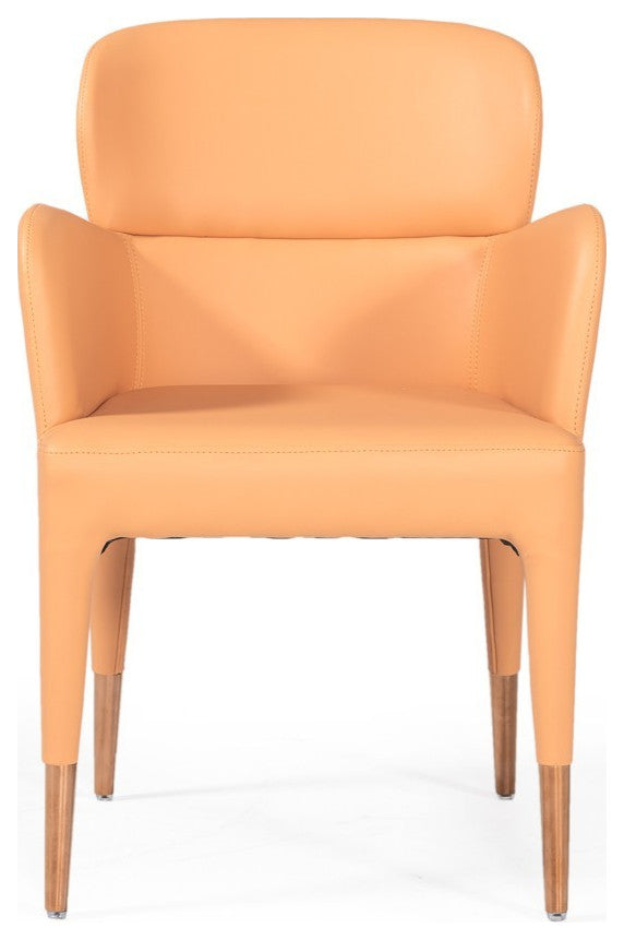 Peach Rosegold Dining Chair