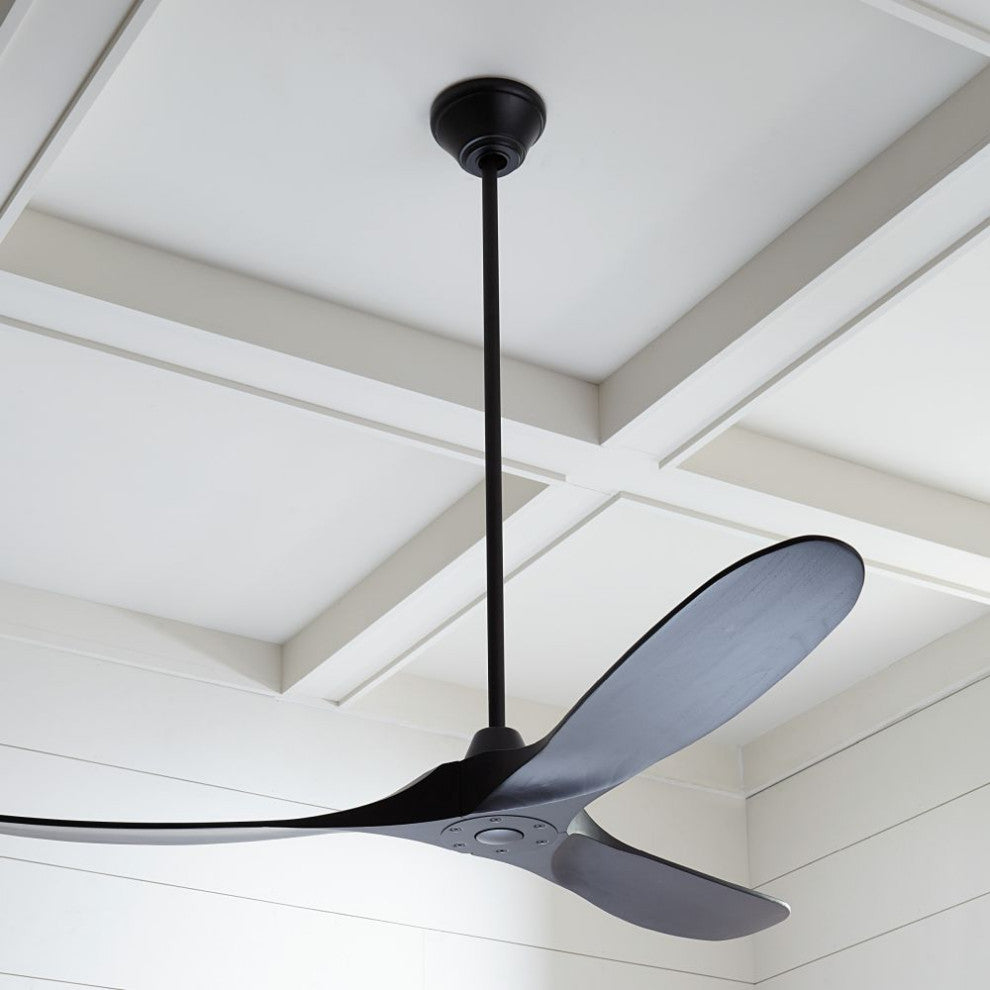 Maverick 3 Blade Outdoor Ceiling Fan Matte White Matte Black 60.00 Black No