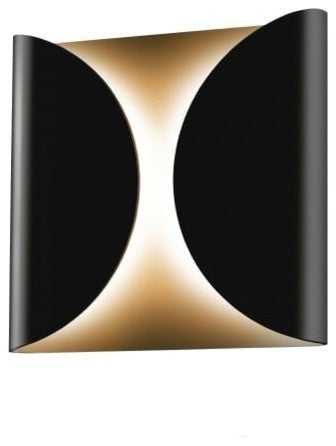 Folds Inside-Out LED Sconce Textured Bronze With Textured Bronze Aluminum