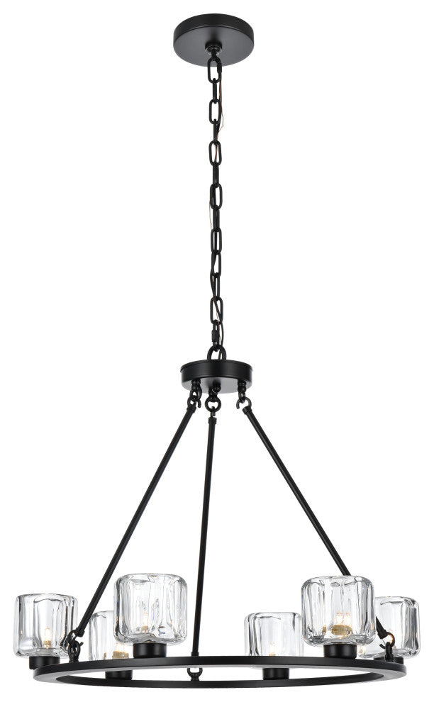 Home Living 26" Chandelier, Black