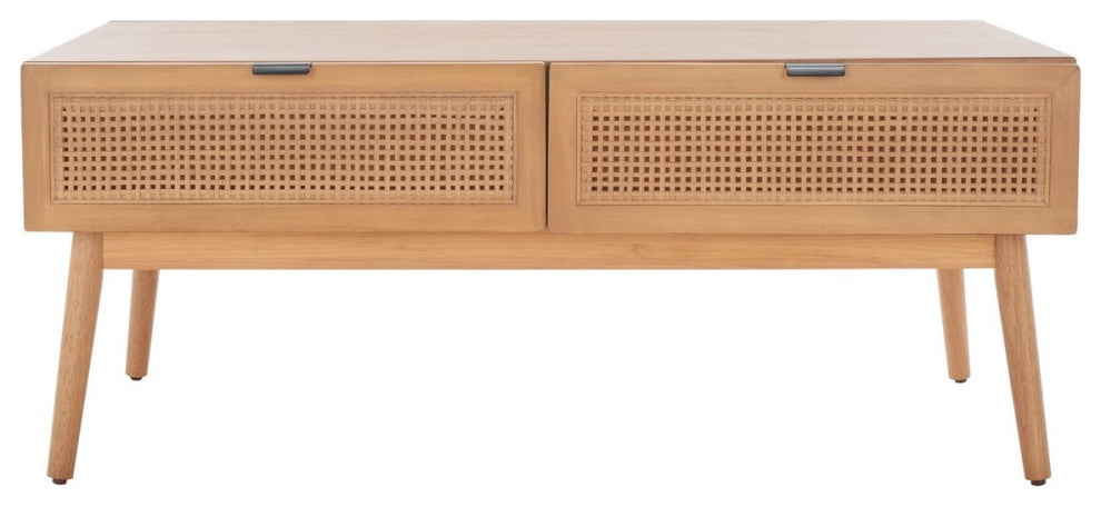 Safavieh Baisley 2 Drawer Coffee Table, Natural