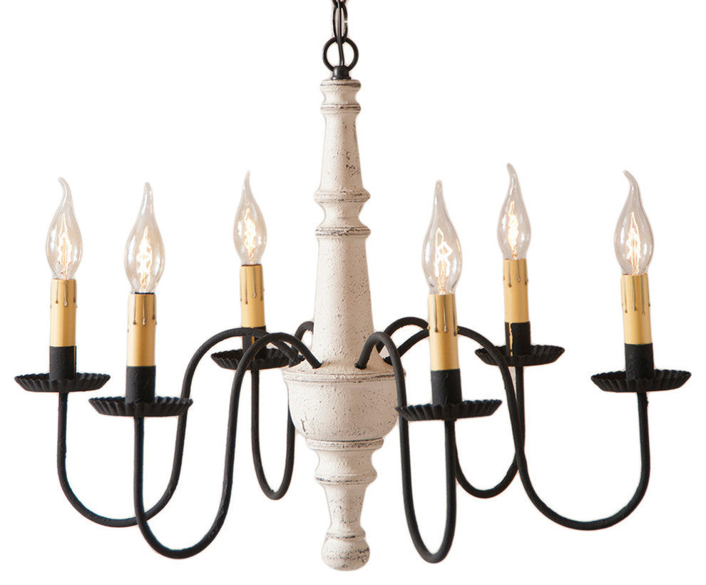 Harrison Chandelier, Vintage White