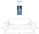 Sailboat on the Water 12x36 Canvas Wall Art