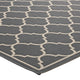 Avena Moroccan Quatrefoil Trellis 4x6 Indoor and Outdoor Area Rug-Gray and Beige