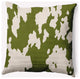 20" x 20" Moo Print Indoor/Outdoor Polyester Throw Pillow, Olive
