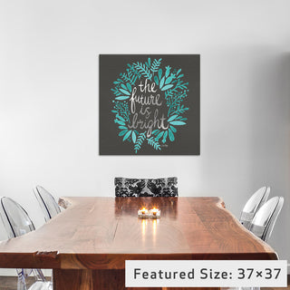 "Bright Future Charcoal Artprint" by Cat Coquillette, 37x37x1.5