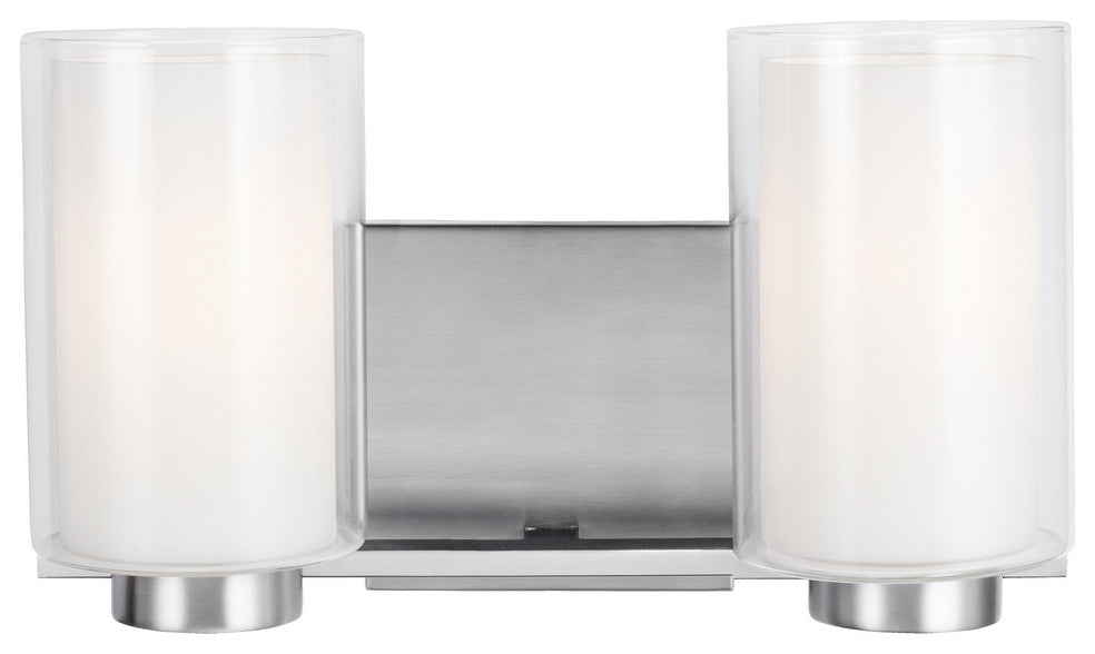 Visual Comfort Studio VS22602SN 2-Light Vanity, Bergin