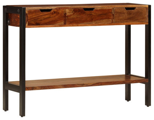 vidaXL Sideboard 3-Drawer Cupboard Sideboard Buffet Cabinet Solid Sheesham Wood