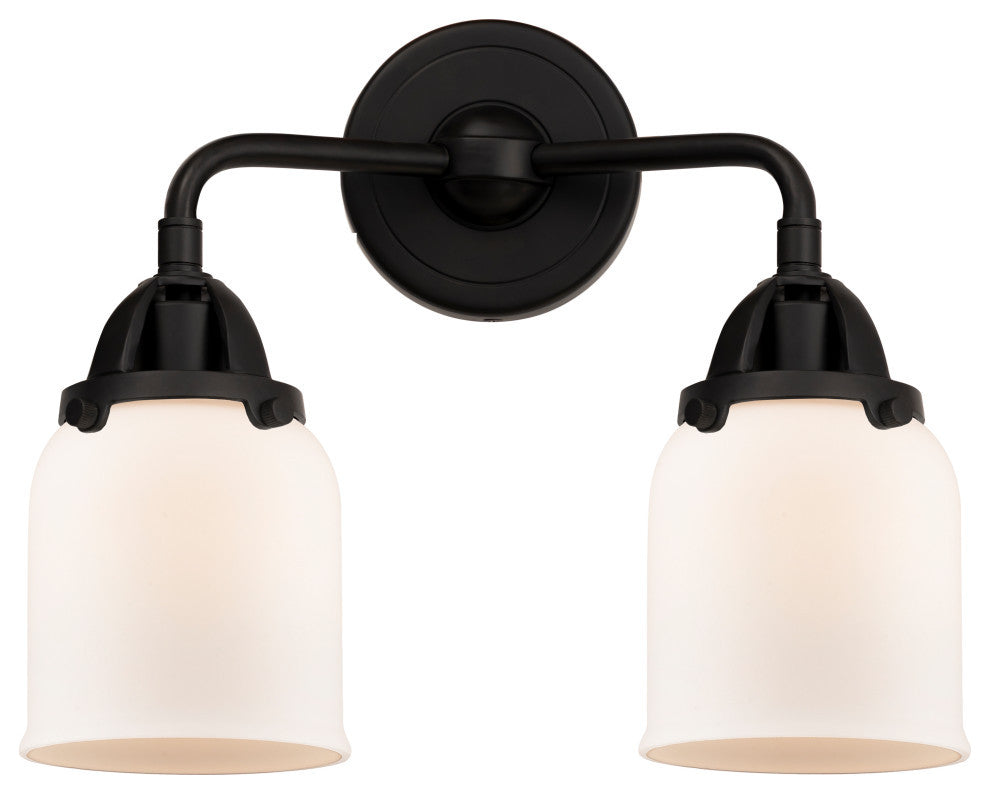 Small Bell Bath Vanity Light, Matte Black, Matte White, Matte White