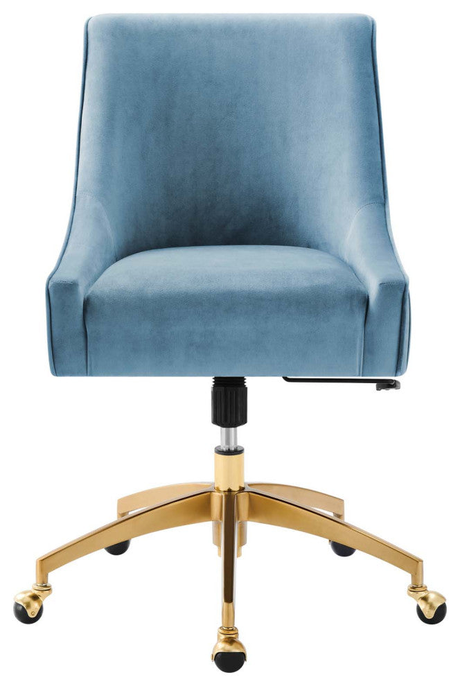 Side Dining Chair, Blue, Velvet, Modern, Kitchen Bistro Restaurant Hospitality