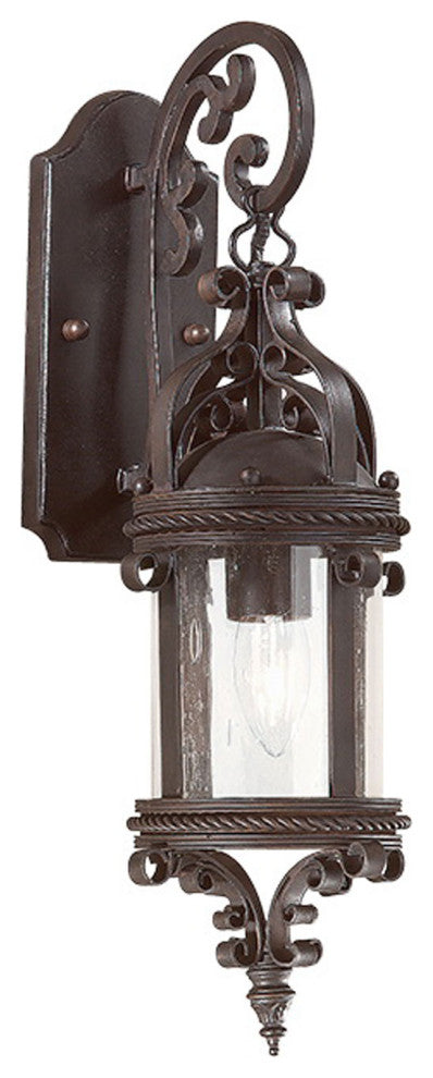 Pamplona 1-Light Wall Lantern, Old Bronze
