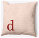 20" x 20" Modern Monogram Indoor/Outdoor Polyester Throw Pillow, Maple Red