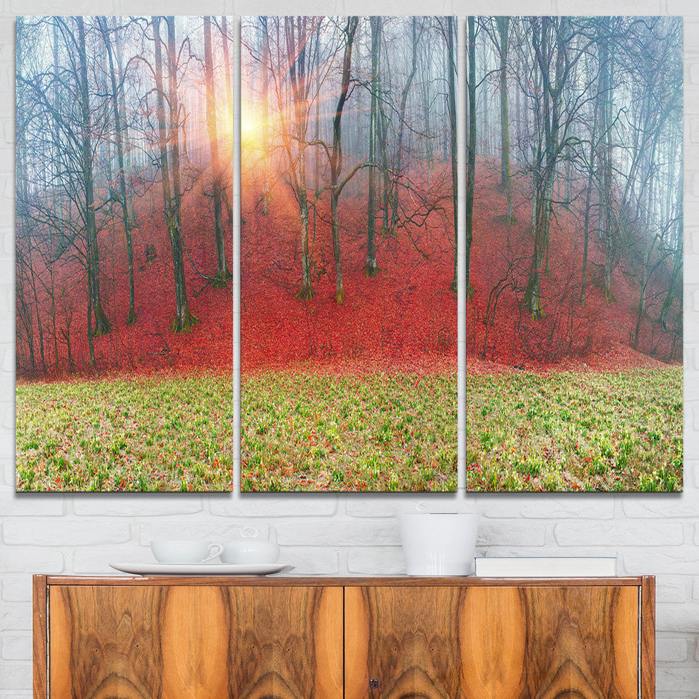 "Spring Flowers With Snowdrops" Photo Canvas Print, 3 Panels, 36"x28"