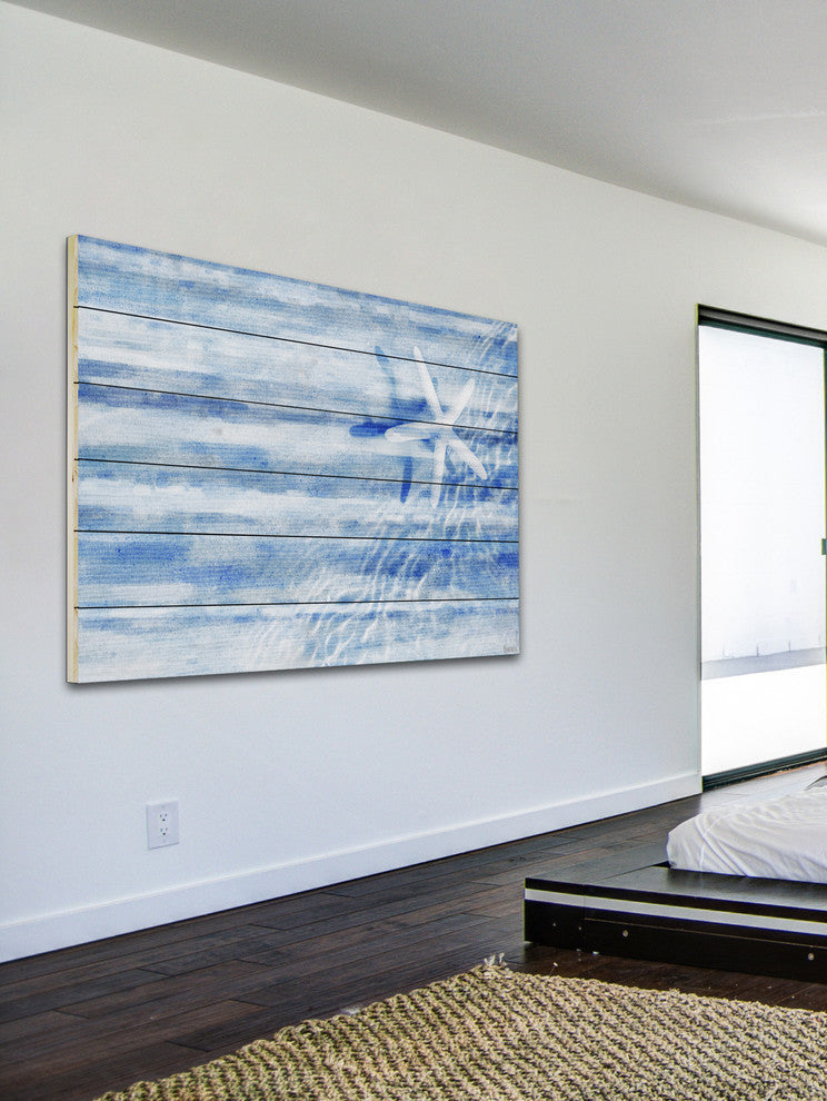 "Starfish" UV Ink Print on White Wood60"x40", 60"x40"
