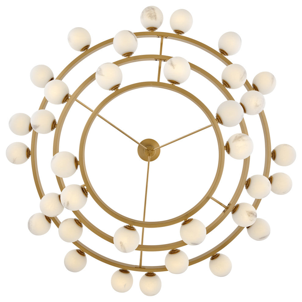 Fredrick Ramond Selene Chandelier, Lacquered Brass, Extra Large