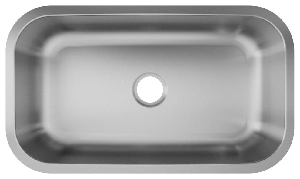 Sinber 30" Undermount Single Bowl 304 Stainless Steel Kitchen Sink
