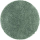 Unique Loom Ivory Davos Shag Area Rug, Sage, 3'3x3'3, Round