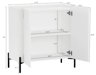 Manhattan Comfort 2-Piece Abbey Accent Cabinet and Bookcase