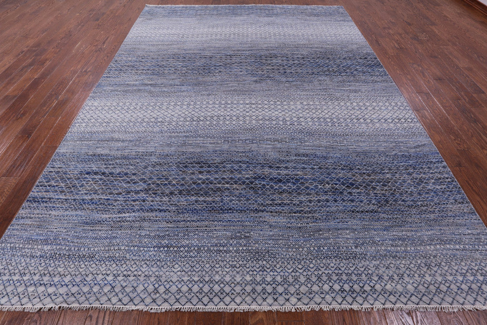 9' 1" X 12' 3" Savannah Grass Handmade Wool Rug - Q13200