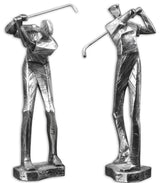 Uttermost Practice Shot Metallic Statues, Set of 2