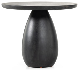 Merla Wood End Table, Tall, Black Wash Ash