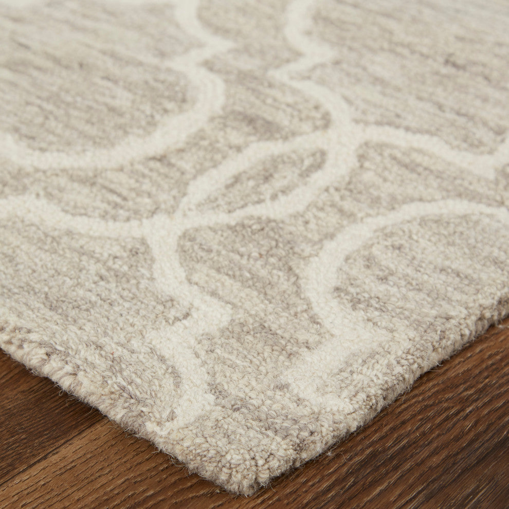 Natal R8775 Transitional/Cottage/Moroccan Rug, Light Gray, 12'x15'