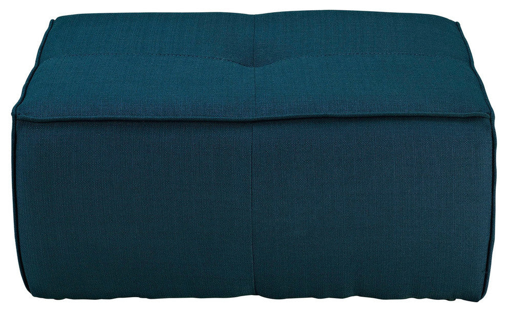 Modern Contemporary Living Room Upholstered Ottoman Azure