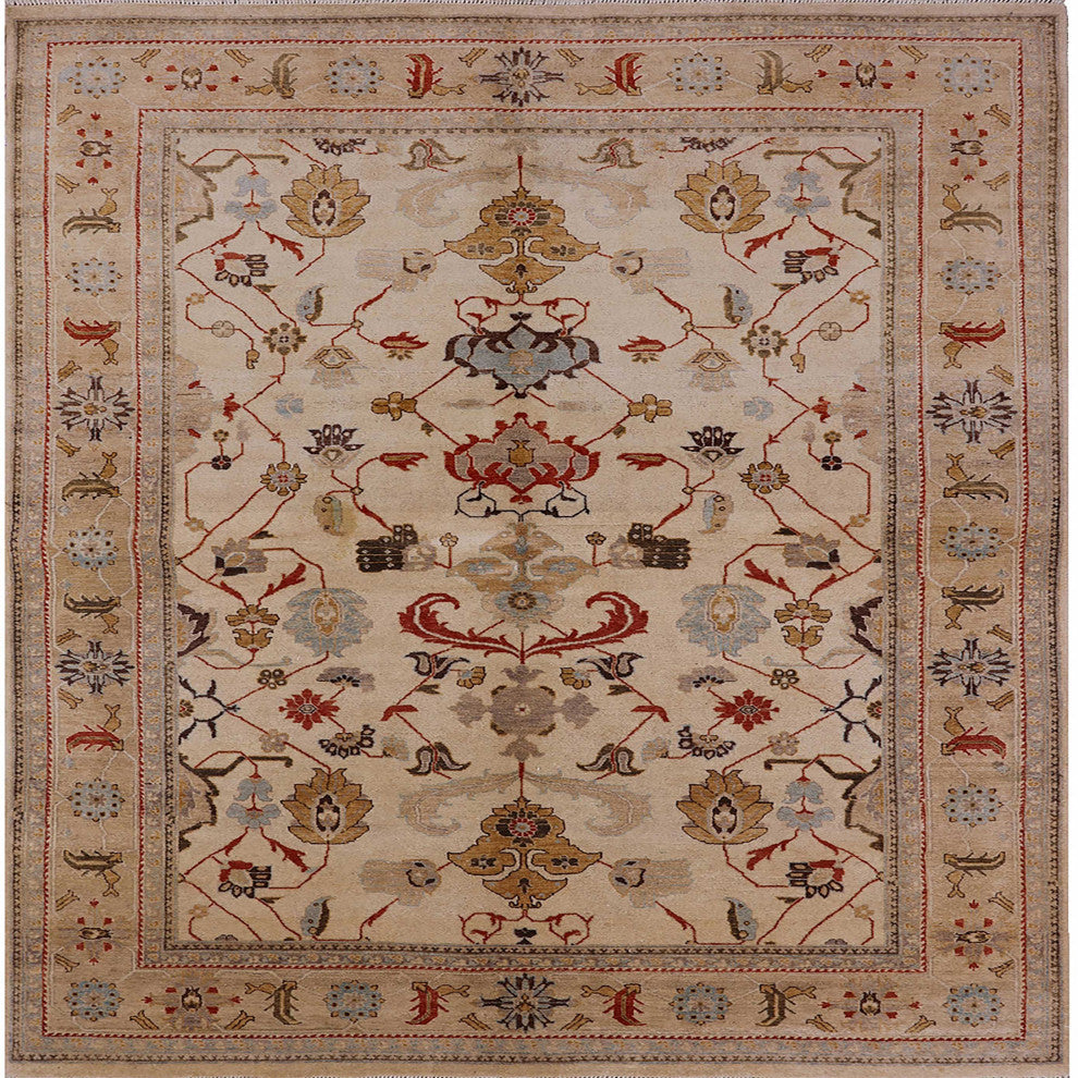 Ahgly Company Indoor Square Mid-Century Modern Area Rugs, 7' Square