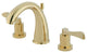 Kingston Brass Widespread Bathroom Faucet With Brass Pop-Up, Polished Brass