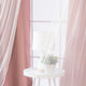 Tulle and Bronze Grommet Blackout Mix and Match Curtains, Mauve, 63"