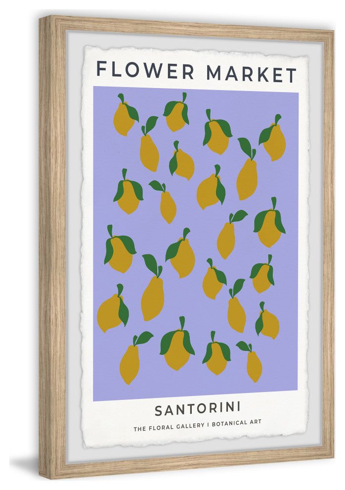 "Santorini Lemons" Framed Painting Print, 8x12