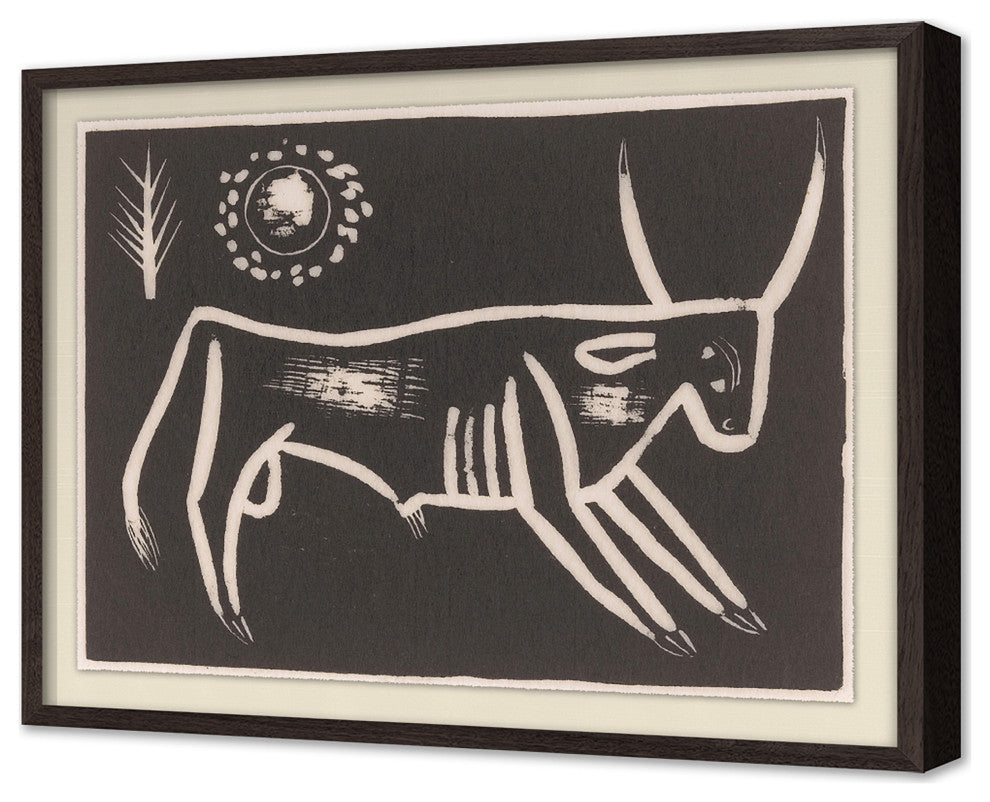 Bull Fine Art Print, Gray, 24"x30"