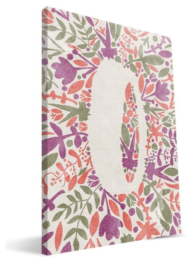 Monogram Collection "O" Canvas Print, 8"x12"