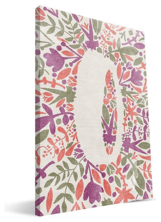 Monogram Collection "O" Canvas Print, 8"x12"