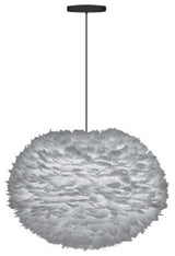 Eos Large Hardwired Pendant, Black/Gray
