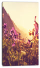 Mountain Pasture with Purple Flowers, Floral Canvas Art Print, 16"x32"