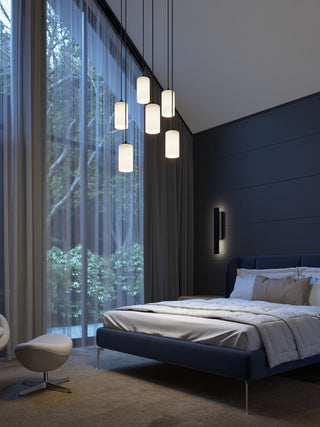 Leo 6-Light Round Pendant, 120V, 60W, Black