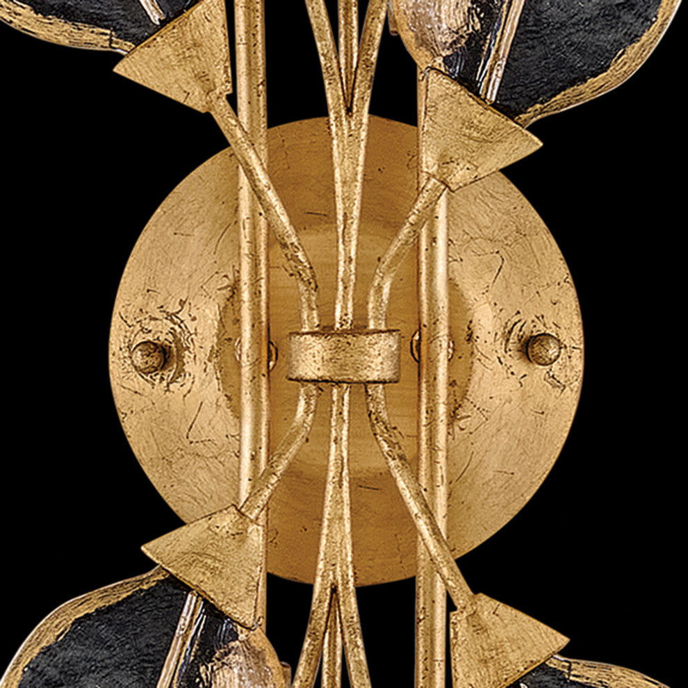 Fredrick Ramond Amira Large Four Light Sconce, Distressed Brass