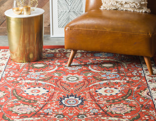 Unique Loom Terracotta Espahan Cape Cod 4' 0 x 6' 0 Area Rug