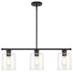 Kira Home Sloane 31" Farmhouse Island Light, Glass Cylinder Shades, Adjustable
