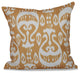 Ikat , Geometric Print Pillow, Gold, 18"x18"