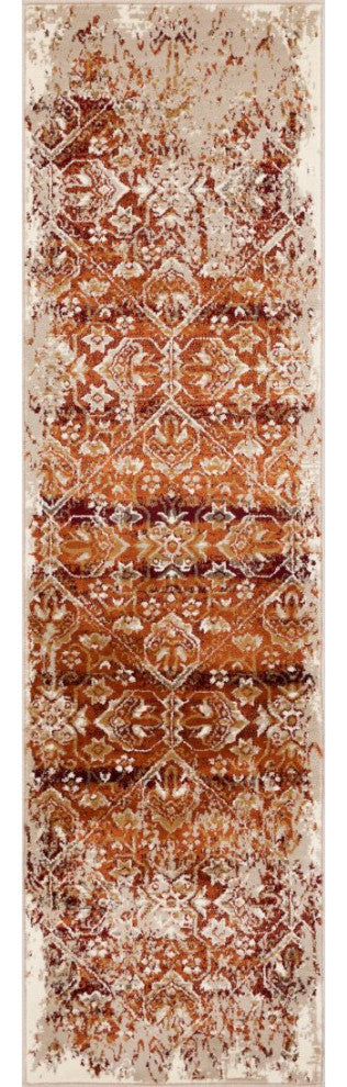 KAS Heritage 9373 Ivory/Rust Anna Area Rug, 2'2"x7'11" Runner