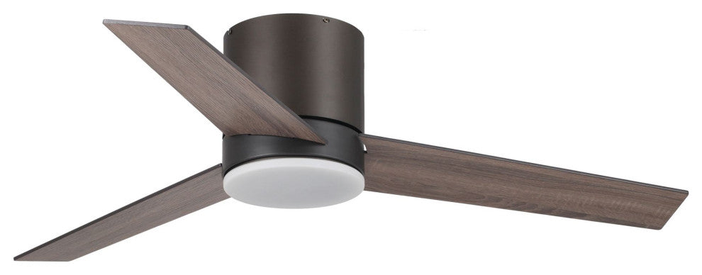 48-in Bronze Flushed Mounted Dimmable LED Ceiling Fan with 3 Blades