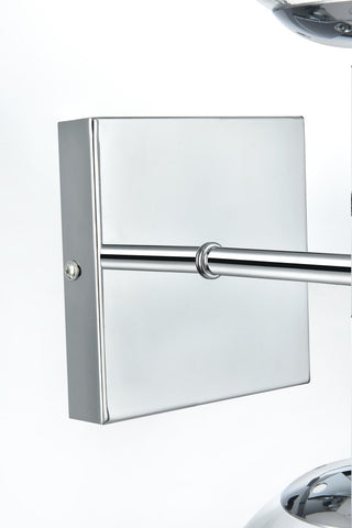 Home Living 6" Wall Sconce Clear Shade, Chrome