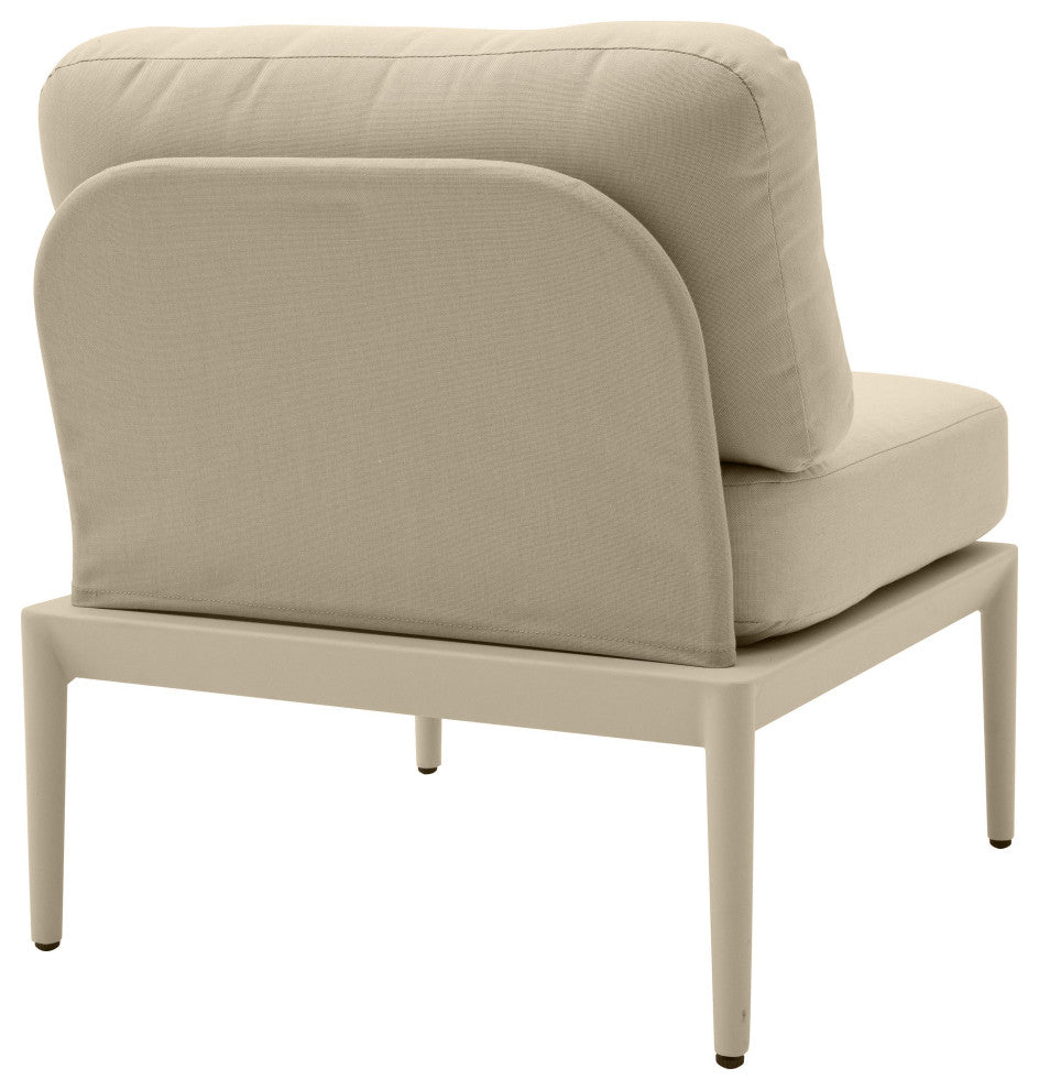 Kapri Modular Outdoor Armless Chair, Taupe