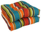 19" Squared Patterned Tufted Dining Chair Cushions, Set of 2, Westport Teal