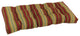 42"X19" Squared Patterned Tufted Loveseat Cushion, Kingsley Stripe Ruby